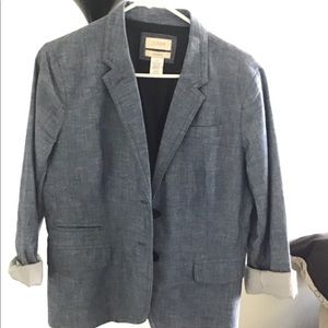 Chambray Boyfriend Blazer